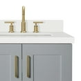 thumbnail image 4 of Ariel Taylor 37 In. Right Offset Rectangle Sink Vanity With White Quartz Countertop In Grey, 4 of 10