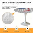 thumbnail image 2 of Elastic Fitted Round Tablecloth, Gray American Flag Waterproof Stretch Table Cover for 36"-44" Tables, Abstract Red Hockey Stripes Us Flag Washable Outdoor Tablecloths for Patio, Picnic, Camping, 2 of 9