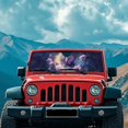 thumbnail image 4 of Uorisanigo Windshield Sun Shade Foldable Moon Purple Butterfly Sun Shade Visor for Jeep Wrangler JL JLU 2018-2024 & JT - Heat Shield Reflector Cover - Blocks UV Rays & Keeps Your Vehicle Cool, 4 of 7