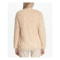 thumbnail image 2 of CALVIN KLEIN $199 Womens New 1001 Beige Fringed Textured Jacket M B+B, 2 of 2