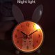 thumbnail image 3 of Lindo reloj despertador de conejito for niños, luz nocturna, reloj despertador ruidoso for decoración de dormitorio de escritorio, reloj entrenador de sueño, regalo de cumpleaños, 3 of 6