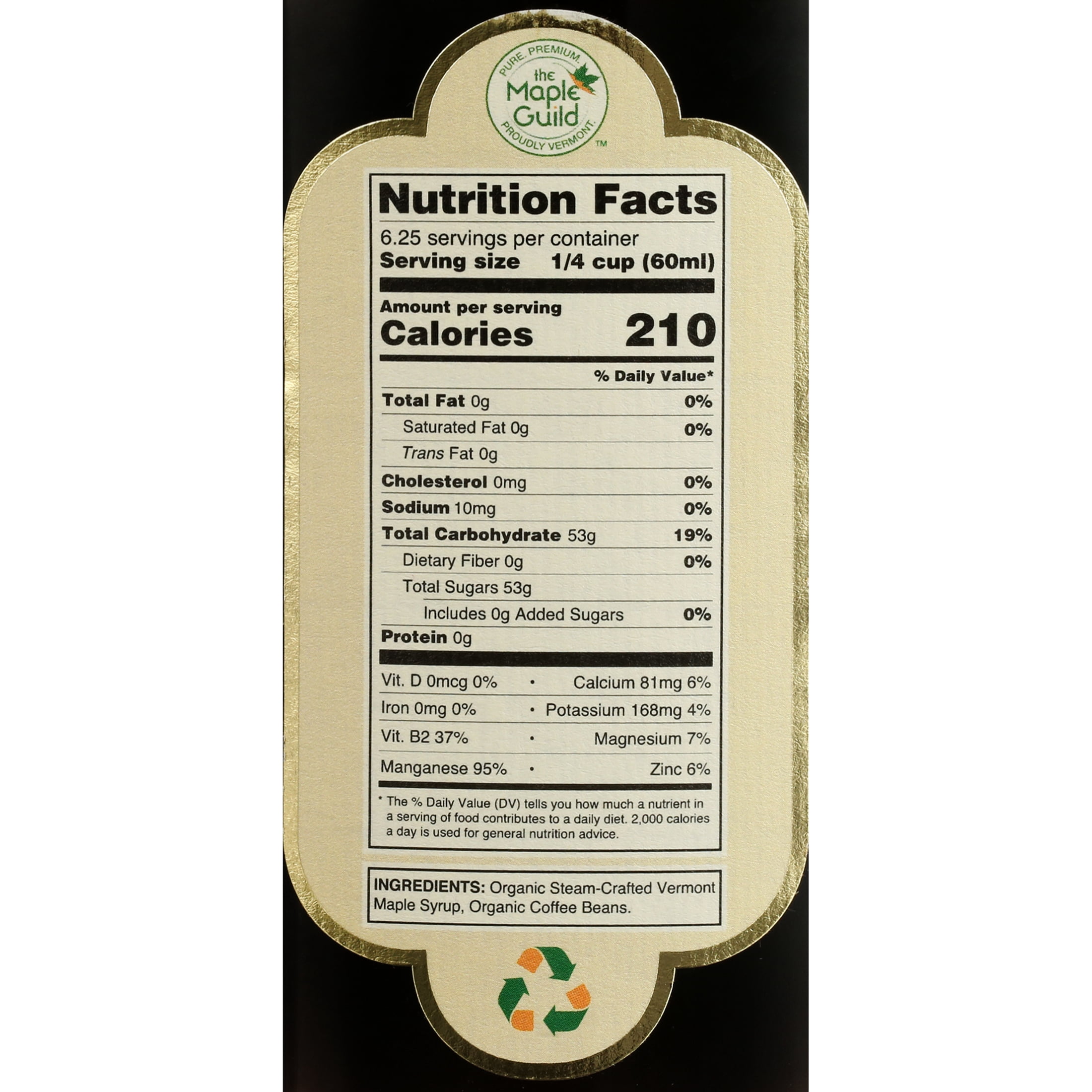 The Maple Guild, Coffee Infused Organic Maple Syrup, 375 ml