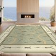 thumbnail image 2 of Design&I 4'x6' Washable Area Rug Vintage Farmhouse Fish Hook Lure Motifs Navigation Fishing Chart for Home Office, Under Desk, Snag-Free Skid-Resistant Medium, 2 of 7