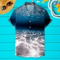 thumbnail image 2 of kamemir Hawaiian Shirt for Men, Unisex Summer Beach Casual Short Sleeve Button Down Shirts, Printed Clothing(White,L), 2 of 3
