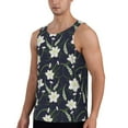 thumbnail image 2 of Haiem Lilies Flowers Men Workout Tank Top Gym Bodybuilding Sleeveless Muscle T Shirts Athletic Tank Breathable Workout Shirt-XX-Large, 2 of 9