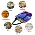 thumbnail image 5 of KLL Tote Bag for Women Dreamy Colorful Starry Sky Print Shopping Grocery Reusable Bags for Office School Shopping Travel, 5 of 6