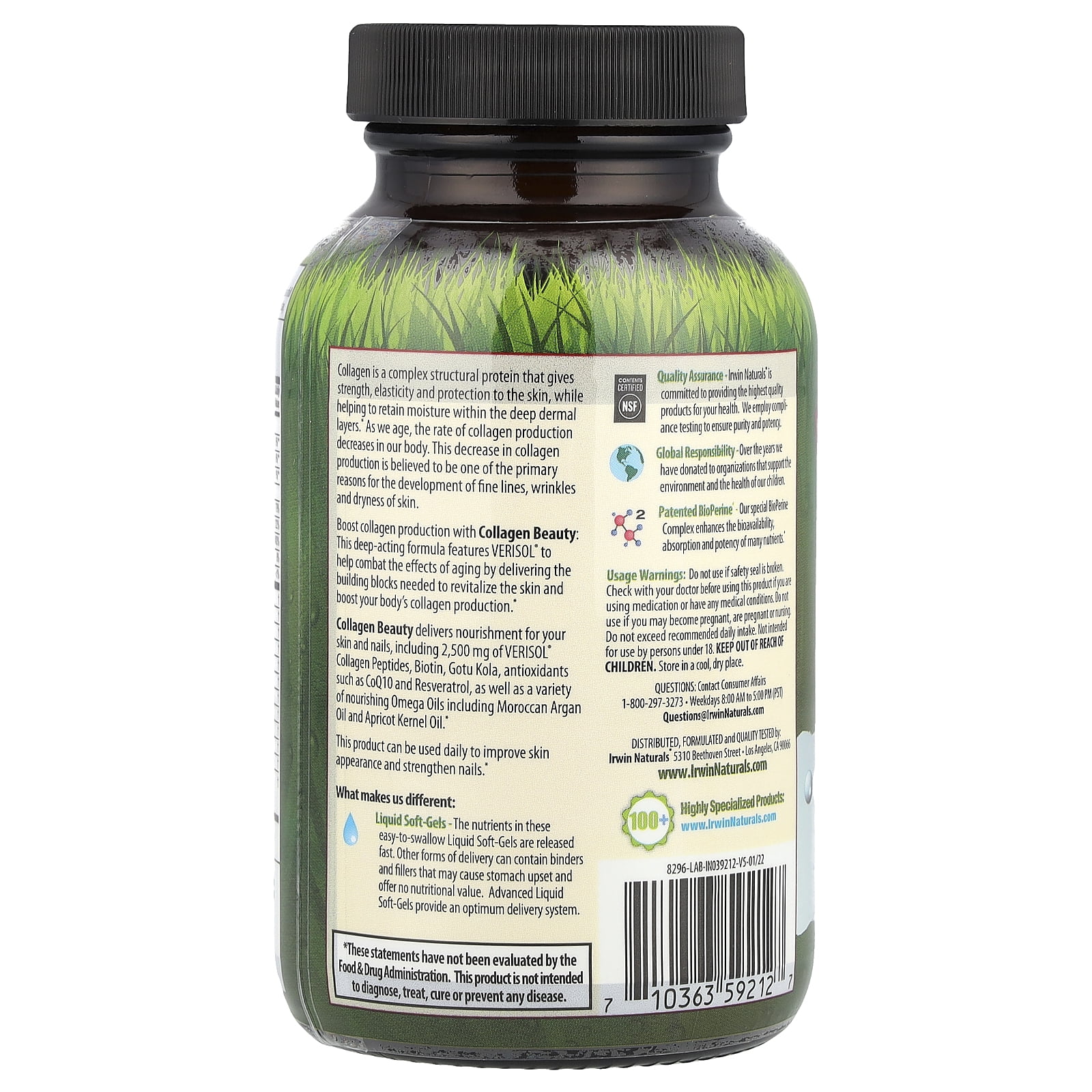 Irwin Naturals Irwin Naturals Collagen Beauty - 80 Capsules