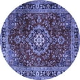 thumbnail image 1 of Ahgly Company Machine Washable Indoor Round Persian Blue Traditional Area Rugs, 5' Round, 1 of 4