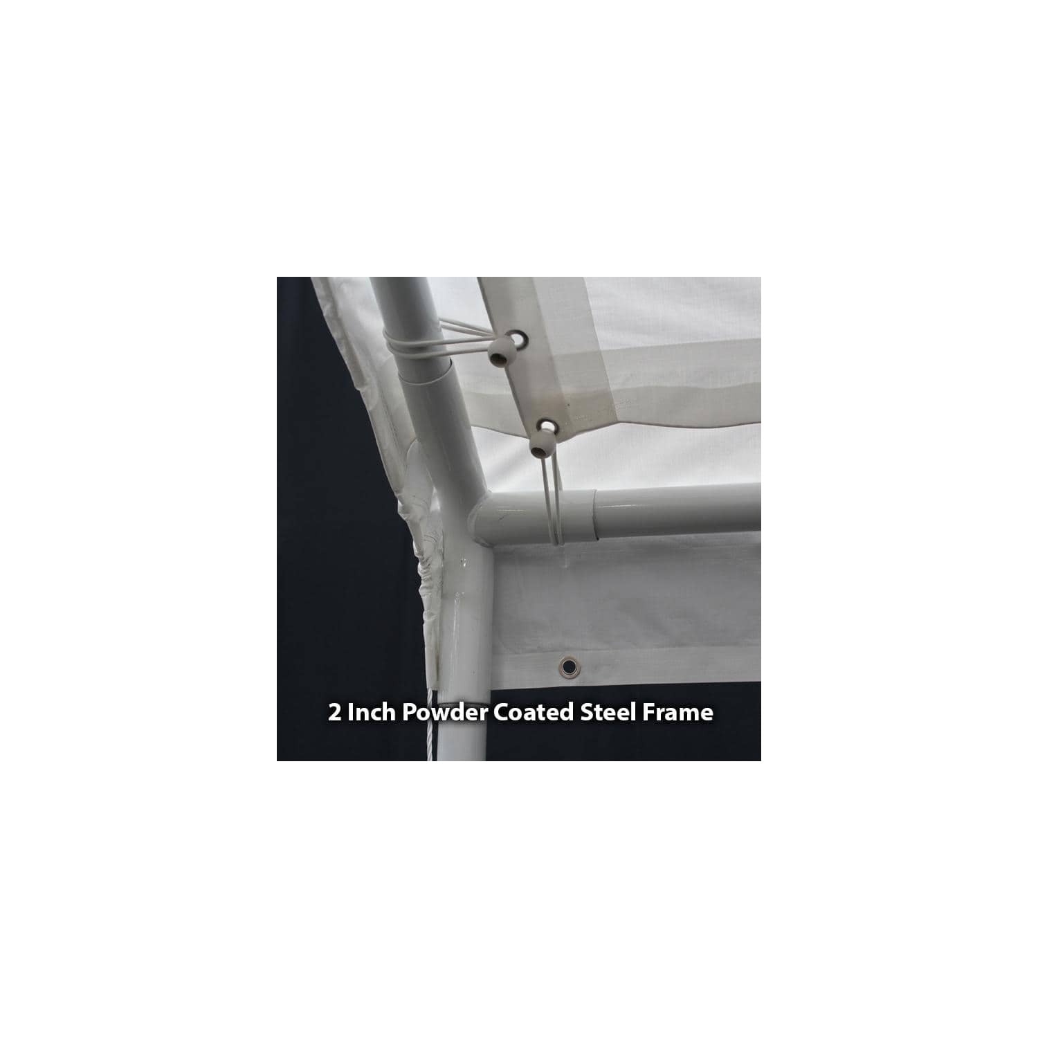 Steel Carport Shelter 2 Inch Frame 8 Leg Outdoor Cover 20 Gauge Spacious Vehicle Protection