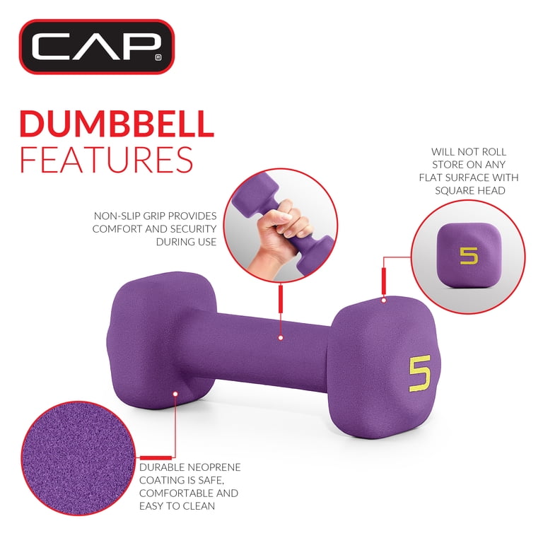 CAP 32 lb Neoprene Zen Dumbbell Set with Rack - Walmart.com