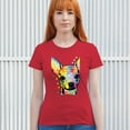 thumbnail image 3 of Tee Hunt Dean Russo Cute Chihuahua T-Shirt Neon Colorful Dog Women's T-Shirt Tee, Red, Large, 3 of 5
