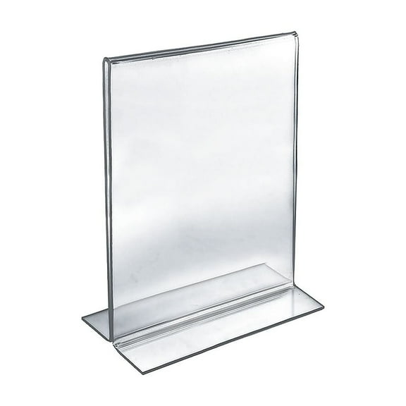 Azar 12" x 9" Vertical Double Sided Stand Up Acrylic Sign Holder Clear 10/Pack 152712