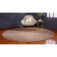 thumbnail image 5 of Unique Loom Tapis d'Automne 3' 3 x 3' 3 Rond Beige/marron Foncé, 5 of 5