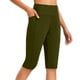 thumbnail image 2 of Karight Women Knee Length Leggings Yoga Capris High Waisted Tummy Control Yoga Pants Athletic Biker Shorts with Pockets, 2 of 6