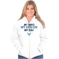thumbnail image 3 of US Airforce Hero Airman Son Zip Up Hoodie Men's Women's Brisco Brands L, 3 of 6