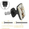 thumbnail image 3 of 4 Pcs Cabinet Handle Drawer Pulls Rabbit Knobs with Screws Square Furniture Office Cabinet Knob Decoration, 3 of 7