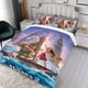 thumbnail image 3 of Moana 2 Conjunto de sábanas temático, trío de piezas, cómodo y amigable con la piel, diseño único, regalo de decoración para el hogar para familiares, amigos y fans,135cm *200cm, 3 of 6
