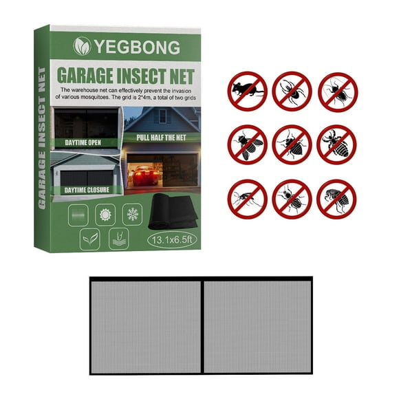 Garage Door Screen Detachable Mosquito Insects Mesh Net 2*4m