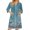 Green(Western Ethnic Style), variant on Zipper Women's Robes Lightweight Soft Summer Bathrobes for Women Zipper Front 3/4 Length Sleeve Knee Length Western Ethnic Style Plus Size Bathrobe Nightgown with Pockets Navy M
