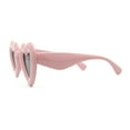 thumbnail image 3 of Womens Bubbly Bloated Round Balloon Heart Plastic Sunglasses Pink - Black, 3 of 4