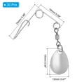 thumbnail image 2 of Uxcell 30Pcs Fishing Spinnerbait Wire with Blade, Small-sized Water-drop, Silver Tone, 2 of 5