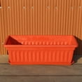 thumbnail image 2 of Langgg 3pcs Resin Rectangular Planting Pot Drainage Hole Vegetable Flower Planter Home Garden Plant Tray Red 50x21x14cm, 2 of 7