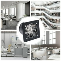 40W High-Power Exhaust Fan for Kitchen & Bathroom, 6" Window/Wall Mounted Ventilation Fan with 2600RPM Copper Motor, Low-Noise Air Extractor with 7 Blades