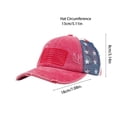 thumbnail image 3 of Deeceymbur Americana Flag Baseball Cap Embroidered Distressed Ponytail Hat Women Adjustable Mesh Back Outdoor Sun Hat, 3 of 6