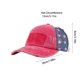 thumbnail image 3 of Americans Flag Baseball Cap Embroidered Distressed Ponytail Hat For Women Adjustable Mesh Back Outdoor Red, 3 of 6