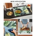 thumbnail image 6 of nqOlkjepod Large Induction Cooktop Protector Mat 24"x21", Tropical Plants Stove Top Covers for Electric Stove, Country Summer Green Palm Leaves Stove Burner Cover Mats, Glass Top Stove Cover, 6 of 8