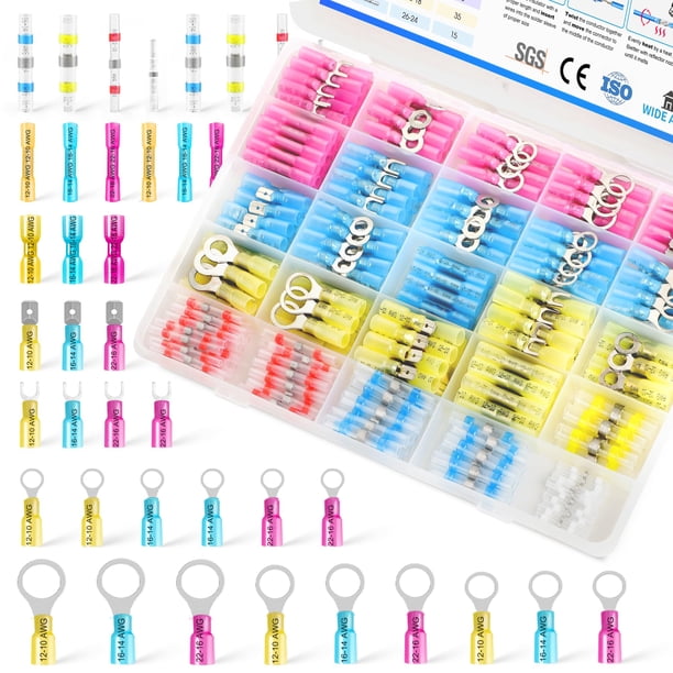 Kit de Conectores de Cable Kuject 260PCS Termorretráctil 2 en 1