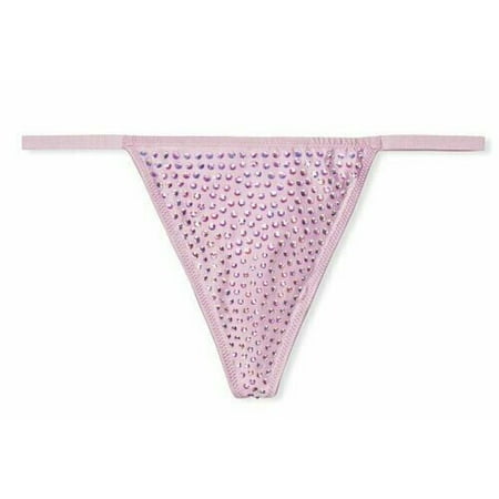 

Victoria s Secret Very Sexy Subtle Rhinestones Shine V-String Panty Bold Lilac Size X-Large NWT