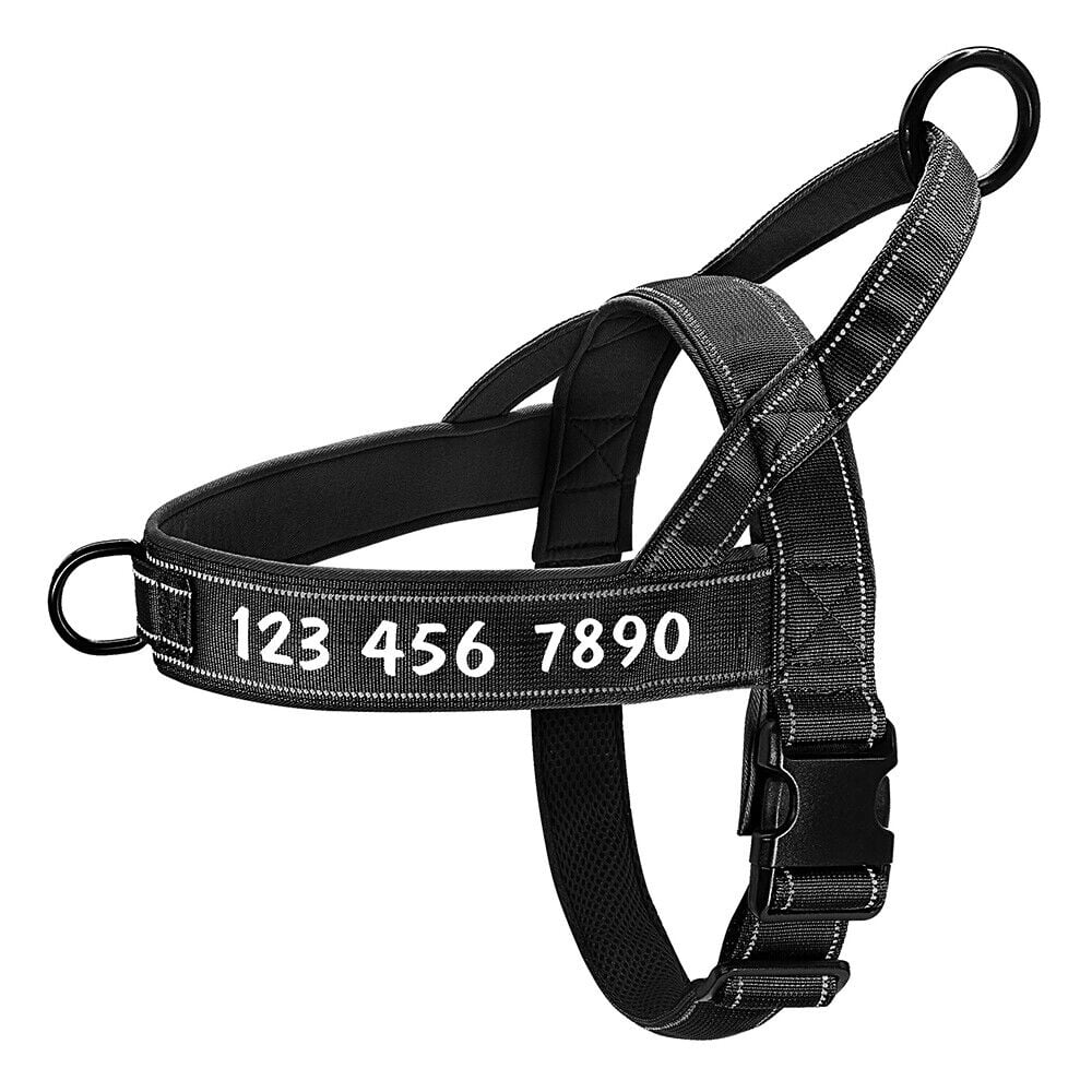 Pet Artist No Pull Dog Harness for Medium Large Dogs Reflective Personalized Name ID Strap Vest Front Leading