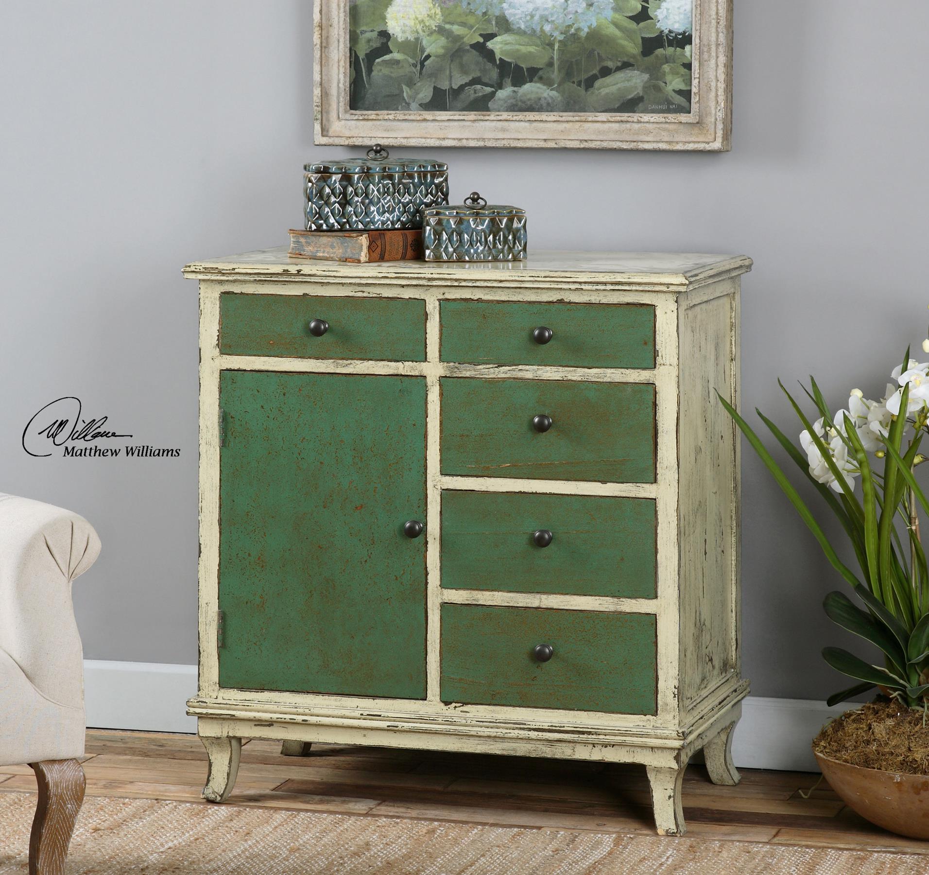 Uttermost Ivorie Distressed Accent Chest