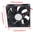 thumbnail image 4 of 2X Suitable for 9225MS DC 24V 0.2A Cooling Fan Welding Machine DC Brushless Fan, 4 of 5