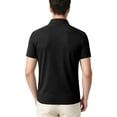 thumbnail image 6 of KLHDSF Men's Polo Shirts 3 Buttons Casual Work T-Shirts Quick Dry Short Sleeve Golf Shirt Pique Jersey Outdoor Performance Top Black S, 6 of 8