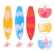 thumbnail image 2 of BRIGHTFUFU 3 piezas mini tabla de surf con botas de muñeca de plástico tabla de surf Cupcake Toppers decoraciones para piscina fiesta de cumpleaños verano Hawaii playa, 2 of 7
