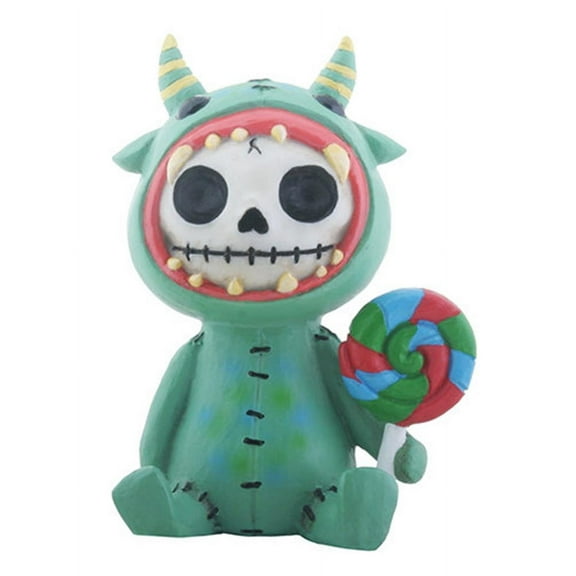 SUMMIT COLLECTION Furrybones Mogu Signature Skeleton in Underbedz Mogu Mogu Costume Holding a Lollipop