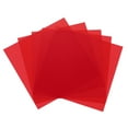 thumbnail image 1 of Uxcell 5 Pcs Hojas de Plástico de Color, Filtro de Gel de Corrección de Color de Película Ámbar Transparente Impermeable 3.9 x 3.9" para Manualidades DIY, Iluminación LED, Fotografía (Rojo), 1 of 6