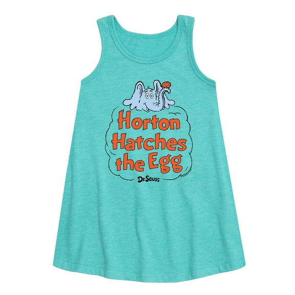 Dr. Seuss - Horton Hatches the Egg - Cloud - Toddler and Youth Girls A-line Dress