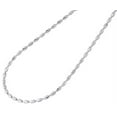 thumbnail image 2 of 10K White Gold 2MM Rice Typhoon Moon Cut Italian Bead Chain Necklace 18 Inch, 2 of 9