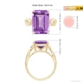 thumbnail image 4 of ANGARA Natural Twist Shank Emerald Cut 6.5 ct Amethyst Statement Ring in 14K Yellow Gold for Women (Size-14x10mm) | February Birthstone, Anniversary, Jewelry Gift for Women | Natural Amethyst Ring, 4 of 8