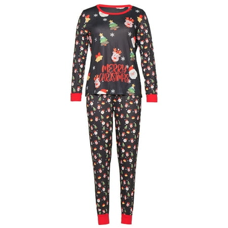 

Clearance Matching Family Pajamas Sets Plaid Printed Christmas PJs Sets Blue Elk Tree Printed Top Sleepwear Sets Outfits Long Sleeve Tee and Bottom Loungewear