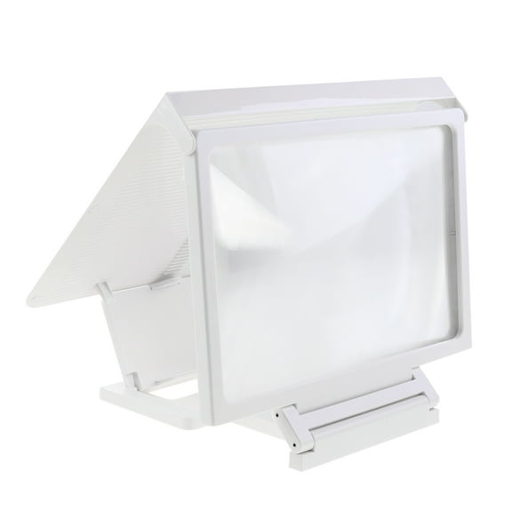 LEORX Screen Magnifier for Watching Videos with Durable Stand and 3D Effect White Design