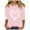 Pink, variant on Women Blouse 3/4 Sleeve Petite, Womens Blouses Casual Plus Size Summer Clothes for Women 2026 Vacation Cruise Cute Crop Tops for Women Plus Size Previous