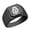 Black, variant on Ladybug Stainless Steel Signet Ring