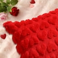 thumbnail image 6 of PEONAVET Valentines Throw Pillow Covers 18×18 Inch Velvet Heart Pillow Cover for Valentines Day Decorations Soft Faux Wool Heart Pillow Case for Couch Sofa(Red), 6 of 6