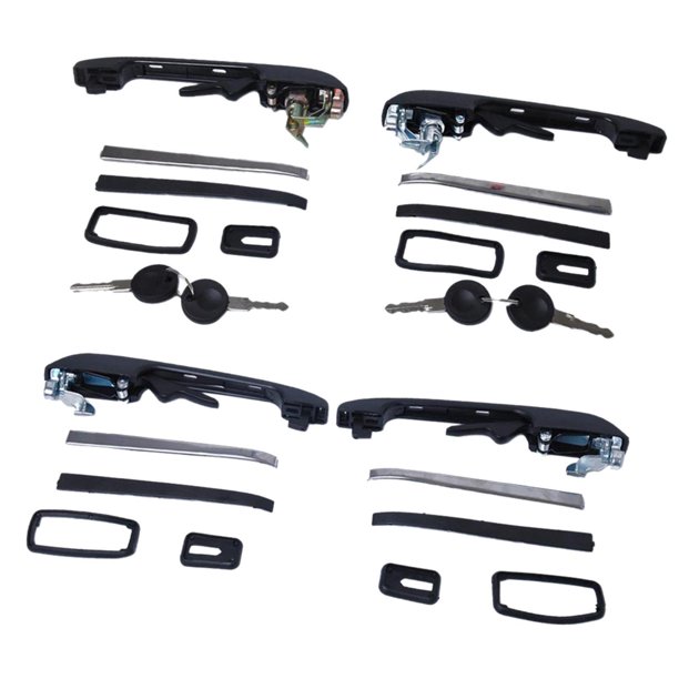 Speravity Juego completo de 4 manijas de puerta exterior de coche para Golf 1982-1992 Ventana automotriz