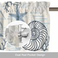 thumbnail image 6 of Summer Marine Life Valance Curtain Nautical Starfish Ocean Conch Coral Coastal Retro Window Valances Rod Pocket Short Curtains Window Treatments for Kitchen Bedroom Bathroom Laundry 42" x 12", 6 of 9