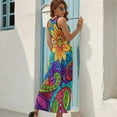 thumbnail image 7 of Vibrant Colorful Psychedelic Floral Art Art Sleeveless Dress Women's Summer Suit Dresses for Women 2025 Luxury Party Dress, 7 of 7